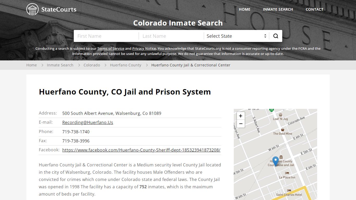 Huerfano County Jail & Correctional Center Inmate Records ...